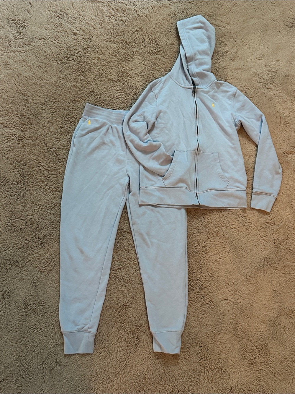 Polo Ralph Lauren Girls Light Blue Hoodie & Jogger Set XL (16) (Kids)